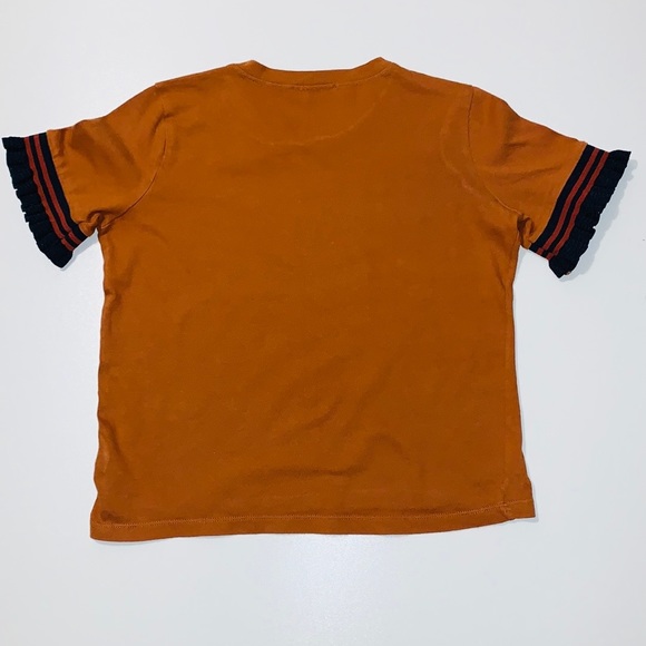 Zara TRF Short Sleeve Flutter Sleeve Crop Top - Picture 6 of 6